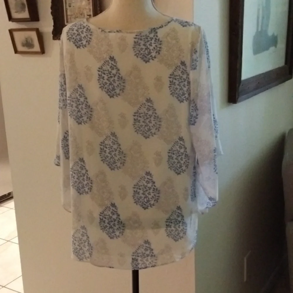 NWOT Belle by Kim Gravel Boho Top Size M - Picture 3 of 10
